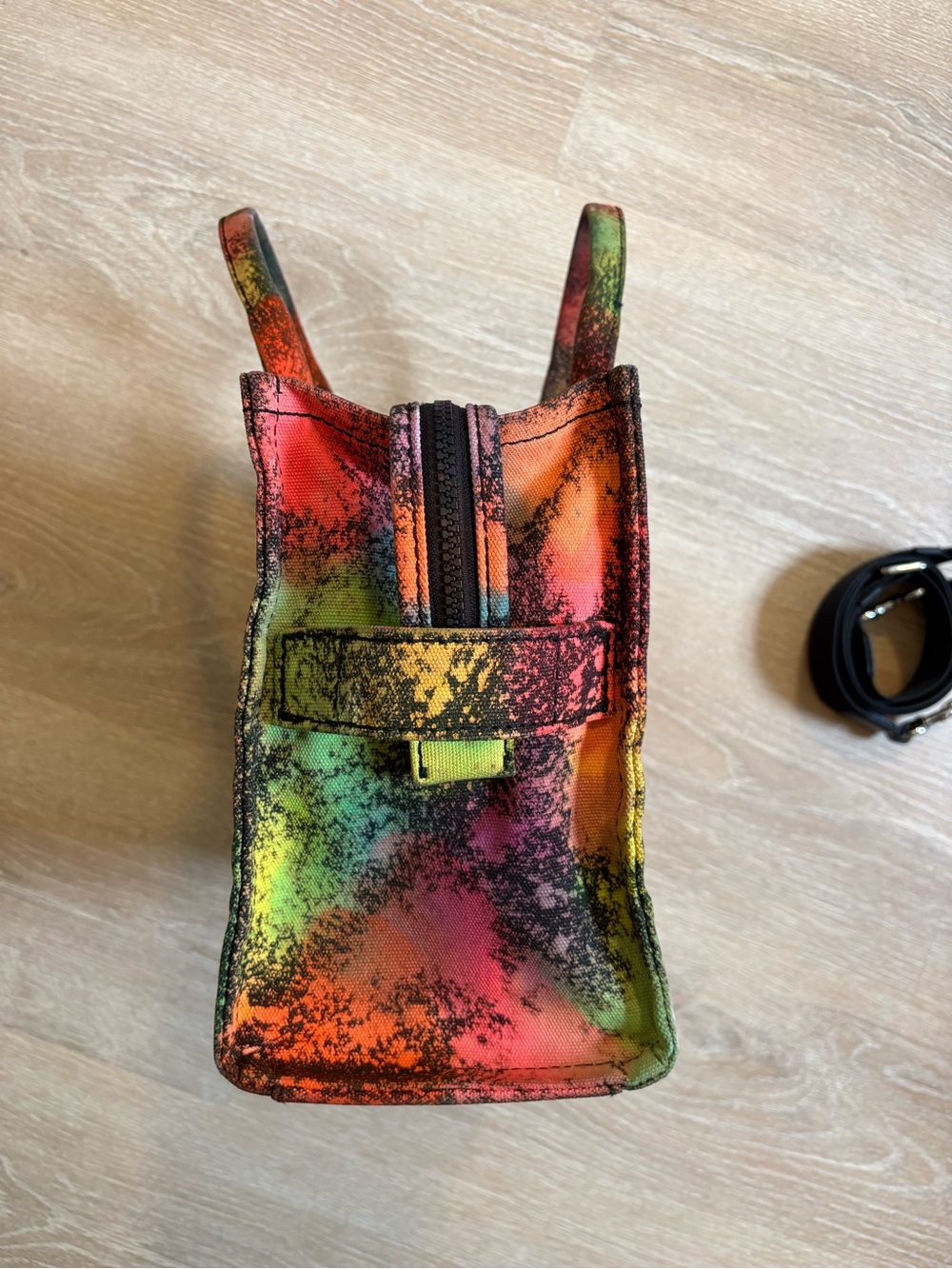 Medium Marc Jacobs Neon Rainbow Splatter The Tote Bag - Picture 7 of 9